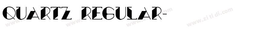 Quartz Regular字体转换